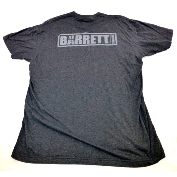 Graphic Rifle Design Charcoal Gray Soft T-Shirt By Barrett Firearms - Picture 2 of 8